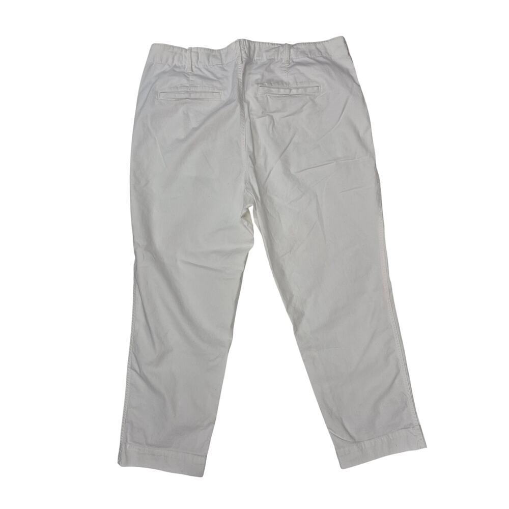Gap White Cropped Straight Jeans High Rise Cotton Sz 16 - Picture 4 of 7